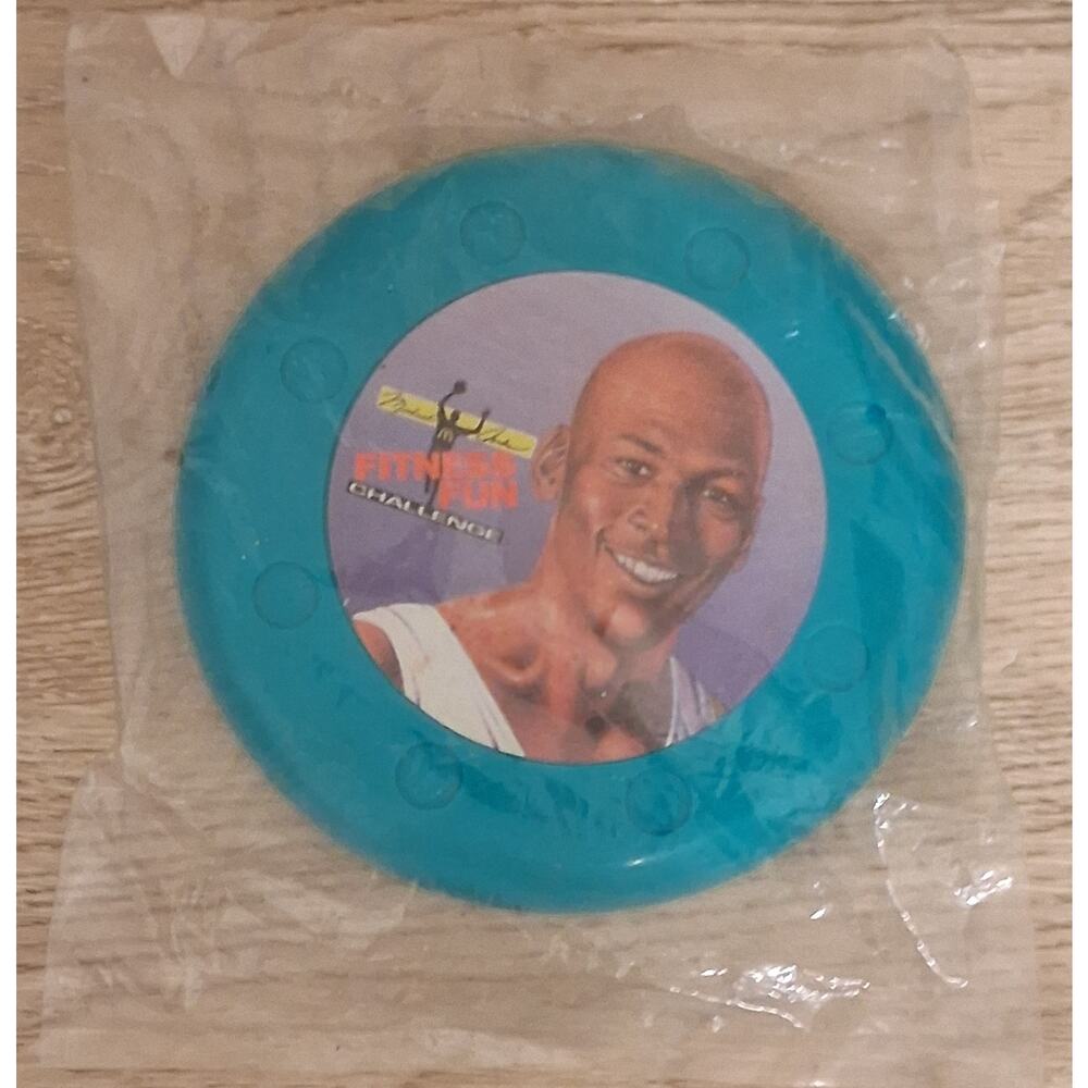 1991 Michael Jordan Fitness Fun McDonald's Happy Meal Toy Flying Disc New Sealed